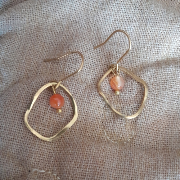 Carnelian Baby 'Wobble' Earrings - Picture 3 of 4